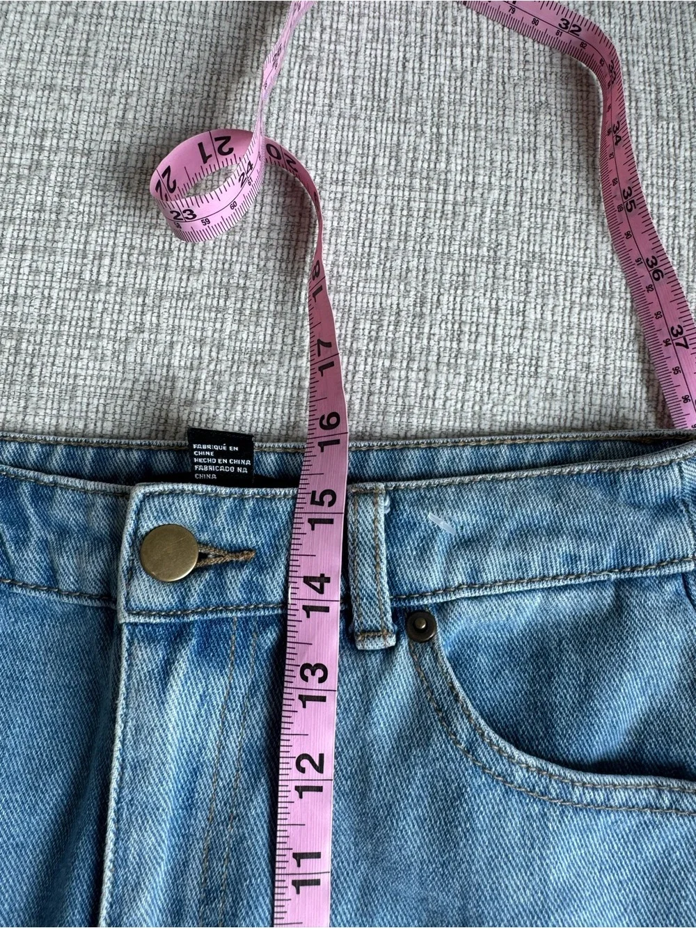 Forever 21 Light Wash Denim Mini Skirt